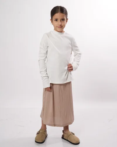 חצאית פליסה שמפניה